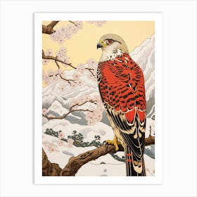 Bird Illustration Falcon 1 Art Print