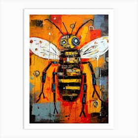 Bee, Basquiat style Art Print