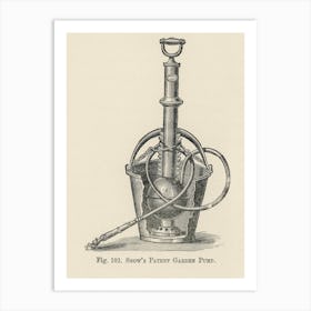 Vintage Illustration Of Snow S Patent Garden Pump, John Wright Art Print