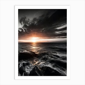 Sunset Over The Ocean 249 Art Print