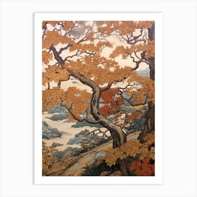 Butternut 1 Vintage Autumn Tree Print  Art Print