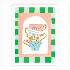 Stacked Tea Cups 1 Art Print