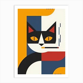 Cat Smoking A Cigarette Art Print