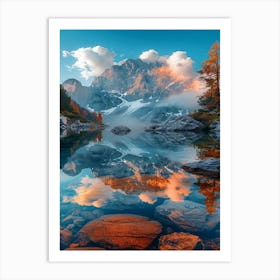 Mountain Lake Reflection Art Print