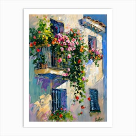 Balcony Painting In Cadiz 2 Art Print