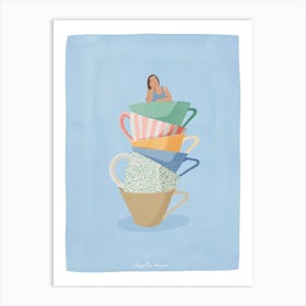 How Much Coffee Is Too Much Coffee Art Print