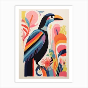 Colourful Scandi Bird California Condor Art Print