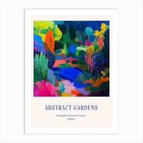 Colourful Gardens Birmingham Botanical Gardens 1 Blue Poster Art Print