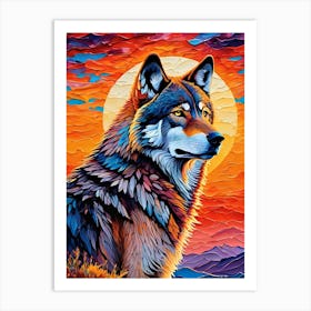 Wolf Painting Art Print