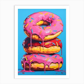 Pop Art Vivid Donuts 4 Art Print