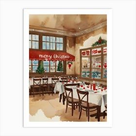 Christmas Dining Room Art Print