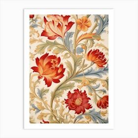 Floral Wallpaper 129 Art Print