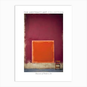 Orange And Red Abstract Painting 7 Exhibition Poster Art Print