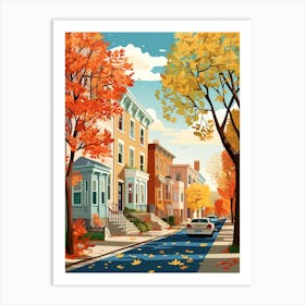 Washington In Autumn Fall Travel Art 8 Art Print