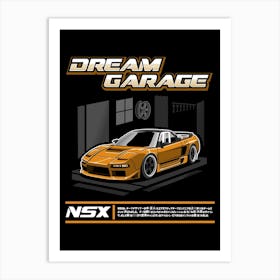 Honda NSX Orange Art Print