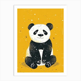 Yellow Panda 1 Art Print