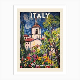 Ravenna Italy 3 Fauvist Painting Travel Poster Art Print