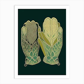 Beekeepers Gloves William Morris Style Art Print