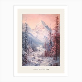 Dreamy Winter National Park Poster  Triglav National Park Slovenia 4 Art Print