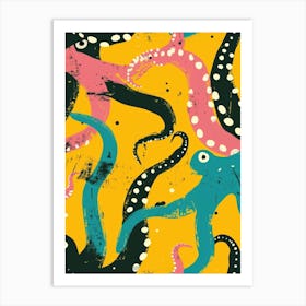 Octopus Pattern 4 Art Print