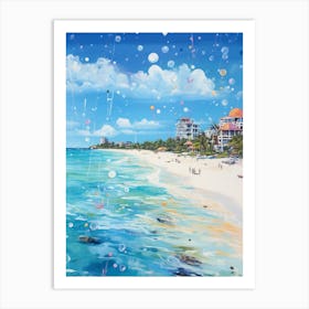 A Painting Of Tulum Beach, Riviera Maya Mexico 1 Art Print