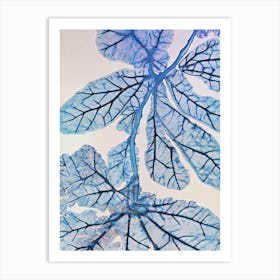 Blue Leaves Art Print