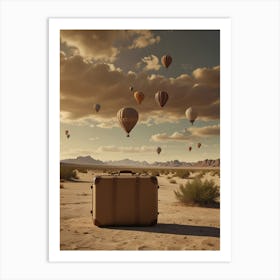 Hot Air Balloons In The Desert Art Print