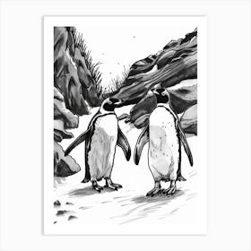 King Penguin Exploring Their Environment 1 Art Print