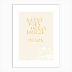 Beach - Peace Art Print