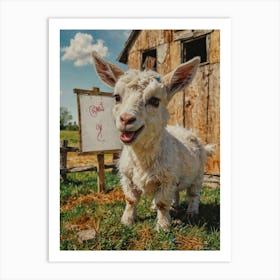 Goats On A Farm Art Print