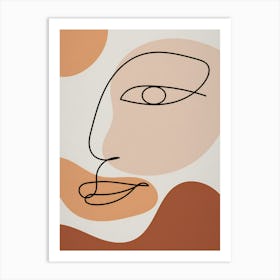 Abstract Of A Woman'S Face 1 Art Print