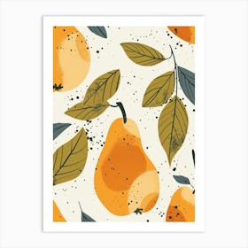 Pears Close Up Illustration 2 Art Print