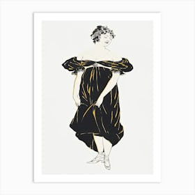 Vintage Flapper Woman Art Print, Edward Penfield Art Print