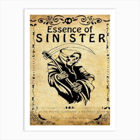 Essence Of Sinister, Halloween Poster Art Print