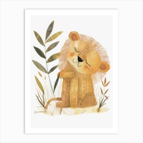 Charming Nursery Kids Animals Lion 3 Art Print