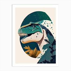 Indominus Rex Terrazzo Style Dinosaur Art Print