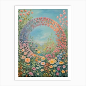 Ring Of Flowers Art Print