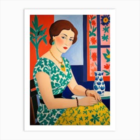 Woman In A Dress Art Print