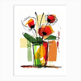 Flowers In A Vase 146 Art Print