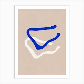 Abstract Composition With Blue Lines 03 Art Print