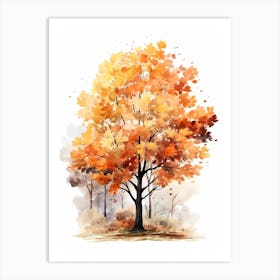 Cute Autumn Fall Scene 75 Art Print