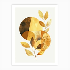 Abstract Gold Leaf Painting 3 Art Print