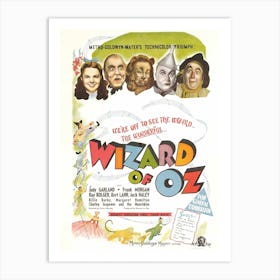 Wizard Of Oz Movie Poster Art Print