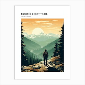 Pacific Crest Trail Usa 2 Hiking Trail Landscape Poster Art Print