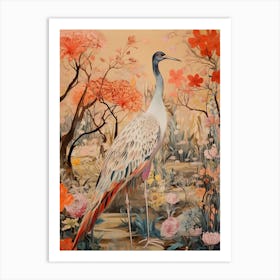 Crane 1 Detailed Bird Painting Art Print