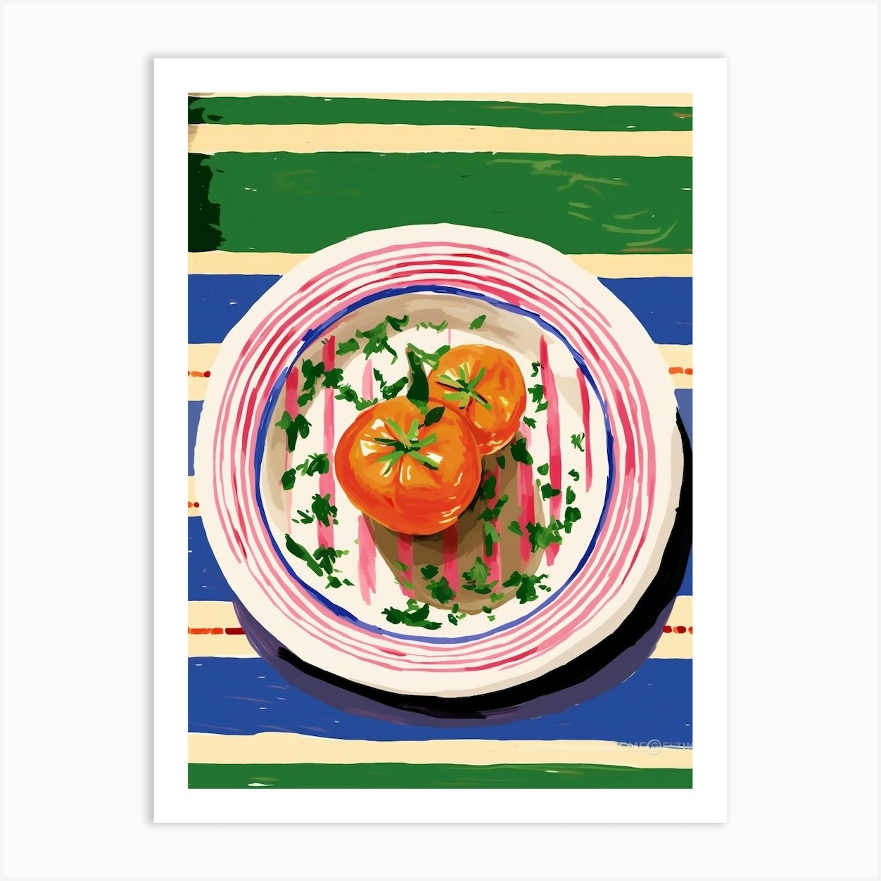 Tomato Plates Print Tomato Plates Print