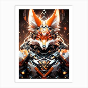 Futuristic Fox 2 Art Print