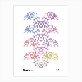 Geometric Bauhaus Poster 16 Art Print