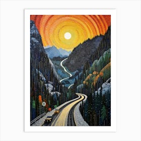 Snoqualmie Pass Retro Pop Art 26 Art Print