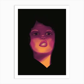 Fierce and fiery - Grr face Art Print